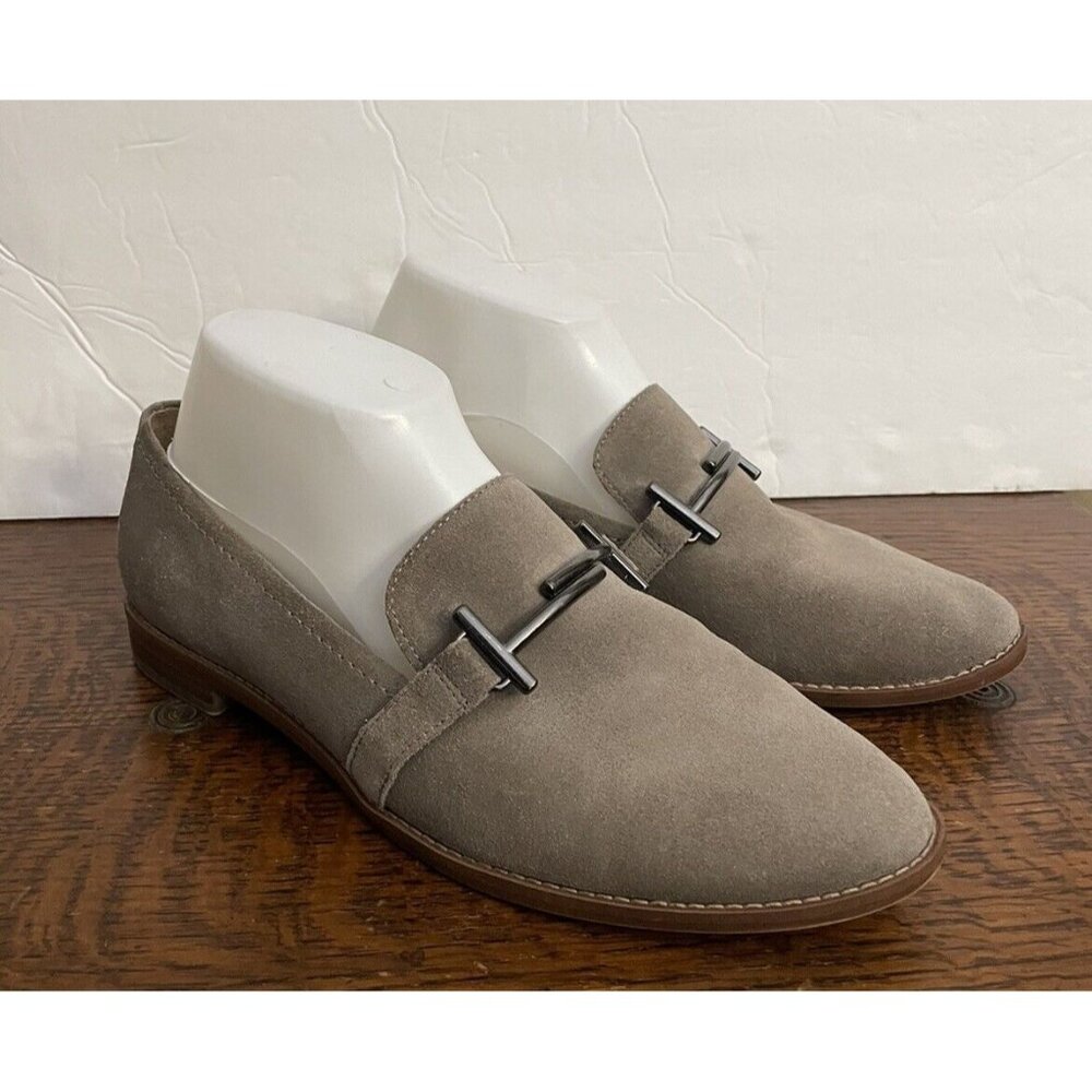 Franco Sarto Taupe Suede Bit Loafers